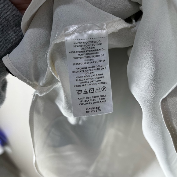 Ann Taylor Mixed Media Black Mock Neck Top NWT - Picture 8 of 10